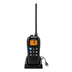 Retevis RM22 VHF Marine Walkie Talkie, IP67 Waterdichte Walkie-Talkie, Drijvend, 2200 mAh, 88 Kanalen, 900 mW Audio, Lange Afstand Tweeweg-Marifoon voor Kajakken, Vissen, Zeilen (Zwart, 1 Stuk)