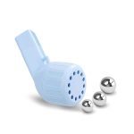SEABABOO Longtrainer, slijmoplosser, ademtrainer, ademtrainer, slijmvrijheid, luchtfysiotherapie, reinigt de longen en verbetert (lichtblauw, M)
