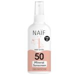 Naïf zonnebrandspray op minerale basis - voor baby's en kinderen - SPF 50 - spray zonder octocryleen - UVA- en UVB-bescherming - dermatologisch getest - zonder microplastics - 100ML