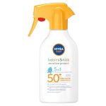 NIVEA SUN Kids & Babies Sensitive Protect Zonnespray SPF50+ - Waterbestendig - Eczeemgevoelige huid - Parfumvrij - 250ml