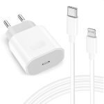 iPhone snellader en oplaadkabel snellaadkabel voor iPhone 14 13 12 11 Pro Max Plus Mini/SE/XR/X/XS/pad, 25 W USB C oplader met 2 m kabel snellader voeding stekker adapter