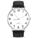 Beste Horloges OFFCUP Polshorloge Heren, Analoog Quartz Horloge voor Heren Horloges, Herenhorloge met Leren Band, Minimalistisch Horloge voor Heren met Grote Wijzerplaat, Klassiek Heren Zakelijk Horloge Gemakkelijk