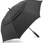 ZOMAKE Golf Paraplu Grote Windproof XXL,Automatische Grote Golf Paraplu,Dubbellaags Luifel Extra Groot met Paraplu Hoes,Golfparaplu voor Mannen Familie(Zwart)