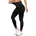 Anti Cellulite Leggings, Sportleggings Dames Lang Compression Billen Push Up, Hoge Taille Ondoorschijnend Yoga Pilates Broek (DE/NL/SE/PL, Alfabetisch, M, Regular, Regular, Zwart)