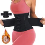 JXCTNNU Taille Verkleiners Taille Trainer Riem Verstelbare Rug Ondersteuning Post Partum Riem Workout Buik Band Sport Gordels voor Vrouwen Mannen Body Shaper Zwart, S (48-56kg)