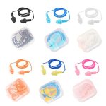 6 Stuks Siliconen Oordopjes Met Touw - Geluidsdicht, Zwem, Gehoorbescherming - Oorplugs Met Opbergdoos