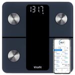 Beste slimme weegschaal Vitafit Digitale Lichaamsvetweegschaal Nauwkeurigheid 0.05kg, 182kg, Zwart