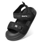 MK MATT KEELY Sandaal voor kinderen jongens meisjes babywandelsandalen gesloten teen comfortabele zomerschoenen voor het strand, Zwart, 25 EU