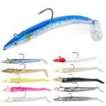 HOTUT Spinning Visaas, Set van 10 rubberen vissen, Zachte vissen aas met lood hoofd Jigs haak, kunstaas voor Zeebaars, Shad, Snoek, Forel, Kunstaas voor snoek, Vistuig voor Zoutwater & Zoetwater