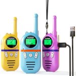 Inspireyes walkietalkie voor kinderen oplaadbaar, 48 uur werktijd, cadeau voor jongens en meisjes, buitenspelen, wandelen, kamperen, speelgoed voor kinderen van 3-12 jaar