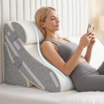 JUOIFIP Set van 3 wigvormige wigvormige kussens, verstelbaar schuim voor postoperatief herstel, verlichting van zure reflux en ondersteuning van rugpijn, ergonomisch schuin kussen voor