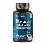 Marine Collageen - 100% puur - 1200 mg viscollageen - Gehydrolyseerd collageen (type I en III) - 120 capsules voor 2 maanden voorraad - Van diepzeevissen uit schone zeeën - Van WeightWorld