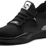 Sneaker Veiligheidsschoenen Dames 40 Heren Werkschoenen S3 Stalen Neus Schoenen Unisex Beschermende Schoenen Werkveiligheidsschoenen Lichtgewicht Ademend Zwart Grijs