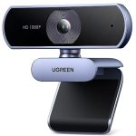 Beste webcam voor darts UGREEN FineCam Lite 1080P, Dual-Microfoon, Vaste Focus, met Privacy Cover