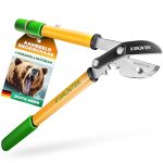 GRÜNTEK GRIZZLY takkenschaar - Robuuste SK5-stalen snoeischaar met metalen aambeeld & antisliplaag, 60 mm meslengte, 470 mm totale lengte, ergonomische antisliphandgrepen