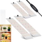 4 stuks plantenlampen, 540 leds, full spectrum, led-plantenlampen, groeilamp met automatische timer, 3 lichtmodi