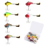 Visaas, set van 6 stuks, jig spinner, vissen, spinnerbait, kunstaas, snoekaas voor baars, snoek, snoekbaars, meerval, voorn