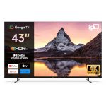 FPD 43 Inch Smart TV 4K UHD Televisie Google TV Flatscreen-tv 60Hz MEMC