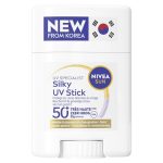 NIVEA SUN UV Face Silky Zonnebrand Stick Gezicht SPF 50+ - Zonnestick Niet vet & Onzichtbaar - Waterbestendig Sunstick - Ademende bescherming - Korean Skincare - 15gr