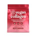Alpha Foods Vegan Collageen poeder Formation Support met Hyaluronzuur en Vitamine C - Collagen supplement met Cuma en Silicea - ondersteunt huid, haar en nagels - 400 gram voor 26 shakes met Framboos