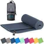 Microvezel handdoeken - compact, ultralicht & sneldrogend - Microvezel handdoek - de perfecte sporthanddoek, strandlaken en reishanddoek (30x50cm - 1 stuk, Donkergrijs)