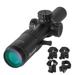 Paike 1-5x24 richtkijker Second Focal Plane (SFP) roodgroen verlichte 30mm buis met 11mm en 20mm montage