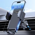 Blukar Mobiele Telefoonhouder voor Auto, Ventilatie met Verbeterde Clip, stabiel en 360° Rotatie, Houder met één Knop voor Smartphone/GPS 10,1 cm (4,0 inch) - 7,0 inch (zwart)