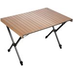 TIMBER RIDGE Opvouwbare campingtafel opvouwbaar aluminium opvouwbaar draagbaar, 108 x 71 cm oprolbare picknicktafel ondersteuning 100 kg 4 voet hoogte verstelbaar 4-6 personen voor tuin buiten BBQ