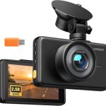 iZEEKER 2,5K dashcam, 1440P QHD-autocamera met gratis 32 GB kaart, 3 inch IPS-display, nachtzicht, WDR, 170° brede hoek, lusopname, G-sensor noodopname, 24-uurs parkeermodus, type C