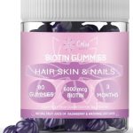 Biotine Gummies 6000 mcg per gummy |90 gummies |3 maanden |Vermindert haaruitval Helpt de groei van huid en nagels| Multivitamine Gummies, Biotine en Foliumzuur | Bramen/Meloen smaak Suikervrij