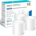 TP-Link Deco X50 Mesh WLAN Set (3-pack), Wi-Fi 6 AX3000 Dualband Router & Repeater, 3x Gigabit-poorten per unit, Aanbevolen voor woningen met 4-6 slaapkamers, Uitgebreide Jeugdbescherming