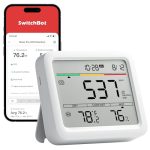 SwitchBot Binnenluchtkwaliteitsmeters CO2 Detector, Temperatuur- en Luchtvochtigheidsmonitor met App, Bluetooth Luchtkwaliteitsmeter voor Thuis, SwitchBot Hub is vereist voor Wi-Fi-verbinding