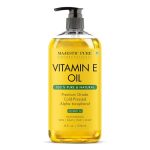 MAJESTIC PURE Vitamine E-olie | 100% zuivere en natuurlijke koudgeperste vitamine E-olie voor huid, littekens, gezicht, nagels, haar, hoofdhuid | 20.000 IE | Niet-GMO geverifieerd | Haar- en