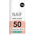 Naïf Minerale zonbeschermingsstick - voor baby's en kinderen - SPF 50 - stick zonder microplastics - 0% parfum - UVA- en UVB-bescherming - waterbestendig - dermatologisch getest - 36G