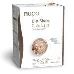 NUPO Diet Shake Caffè Latte – Premium dieet shake om af te vallen, complete maaltijdvervanger om af te vallen, 12 porties, glutenvrij, GMO-vrij