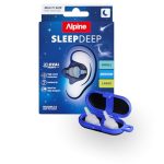 Alpine SleepDeep slaapoordoppen – geschikt voor zijslapers & tegen snurken – zachte en geluidsreducerende oordoppen – 27 dB SNR – siliconenvrij – 1 paar (maat S + M + L)