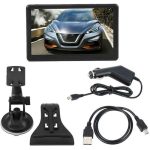 GPS-navigatie, Riloer 7 inch draagbaar auto-gps-systeem GPS ROM FM USB oplaadbaar, dubbel 2D/3D-navigatiesysteem