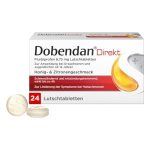 Dobendan Direct Flurbiprofen Zuigtabletten (8,75 mg - Diepwerkende keelpijntabletten, voor pijnverlichting bij keelpijn en ontstekingen) 1 x 24 Tabletten