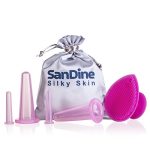 Cuppingtherapiesets - Gezichtscuppingset - Onderkinverminderaar - Gezichtscuppingsysteem - Siliconen Massagecups Cuppingkit - Ideaal voor het vormgeven van je wangen en kin - van Sandine (roze)