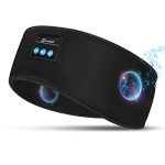 Flintronic Bluetooth 5.0 draadloze slaapkoptelefoon, zwart, sporthoofdband met ultradunne HD-stereoluidsprekers, geschikt voor slapen, sporten, yoga, fitness, ontspanning