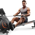 YOSUDA Roeimachines voor thuissportschool, magnetische roeimachine met 16 niveaus stille weerstand en 160 kg gewichtscapaciteit, roeimachine voor thuisgebruik met lcd-monitor, comfortabele stoel