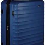 Amazon Basics Hardshell Koffer Groot - Uitbreidbare ABS Reisbagage met 4 Dubbele Zwenkwielen - Krasbestendig en Lichtgewicht - 78 x 52,6 x 32cm - Marineblauw