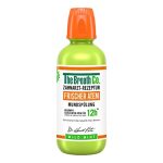 The Breath Co. Mondspoeling (500 ml), tandvleesverzorging voor maximaal 12 uur frisse adem, antibacterieel mondwater voor tandverzorging tegen slechte adem, alcoholvrij, milde munt