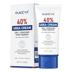 Beste voetencreme pedicure OUKEYA Ureumcrème 40%, crème voor droge en beschadigde voeten, herstellend en vochtinbrengend voor winterhanden, intensieve verzorging voor handen, voeten en lichaam, handig formaat, 85 g, 1 stuk