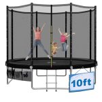 Devoko Trampoline Outdoor Ø 183/228/305/366/427 cm GS-Certificaat, indoor trampoline kinderen tuintrampoline, complete set met schoenennet, ladder, randafdekking, veiligheidsnet