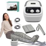 Edicare, Pressotherapie voor thuis, voor vermoeide benen en voeten, 6 ventielen, bevordert een betere doorbloeding, lymfedrainage, eenvoudig in gebruik, professioneel effect (apparaat, benen, arm)