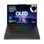 Lenovo Legion 5 Gen 10 Gaming Laptop IA 15,1 inch WQXGA OLED (Intel Core i7-13650HX, NVIDIA GeForce RTX 5070, 32GB RAM, 1TB SSD, Wi-Fi 7, zonder besturingssysteem), Spaans RGB-toetsenbord, zwart