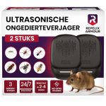 REPELIX ARMOUR Ultrasone Ongedierteverjager voor Binnen – Set van 2 – Dekking tot 140m² per apparaat – 3 modi – Helpt muizen, ratten, spinnen, muggen, mieren, insecten & vliegen op afstand te houden