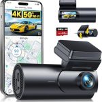 GKU 4K Dashcam Voor en Achter, 5GHz WiFi GPS,Dashcam Auto met 64GB SD-Kaart