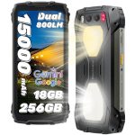 Blackview BV7300 Outdoor mobiele telefoon, 15000 mAh, 18 GB + 256 GB (2 TB), Dual 800LM campinglicht, 6,67 inch 90Hz display, outdoor smartphone zonder contract, Android 14, NFC/50MP+32MP+nachtzicht